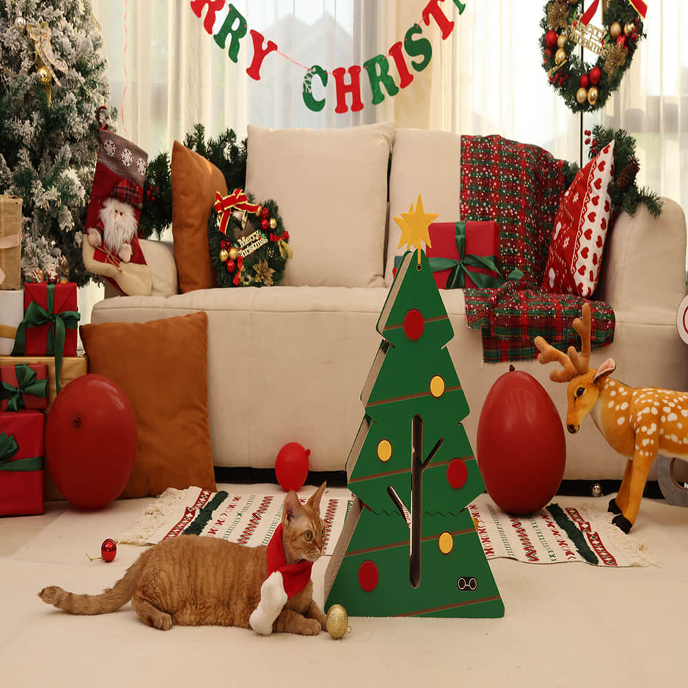 Cat Christmas Tree Scratcher: Festive Holiday Fun