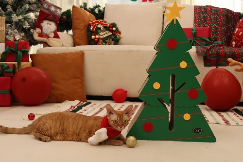 Cat Christmas Tree Scratcher: Festive Holiday Fun