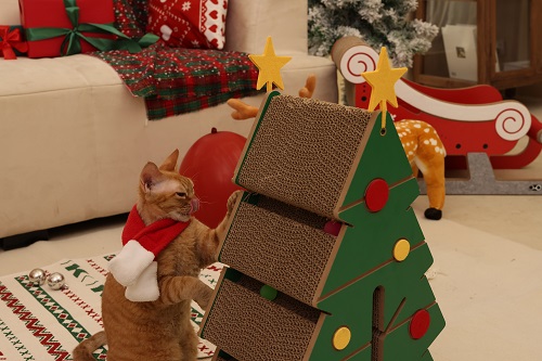 Cat Christmas Tree Scratcher: Festive Holiday Fun