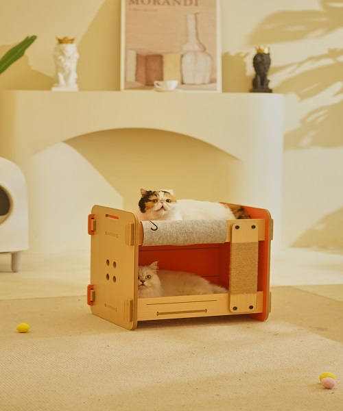Cat Scratching Post With Bed On Top-Cat Bunk Bed