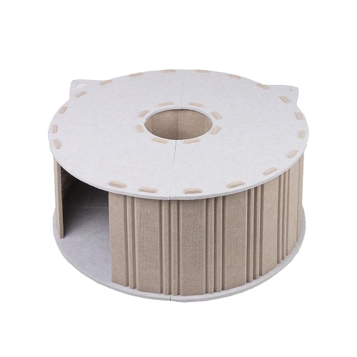 Cat Scratching House-Circle and Colorful 