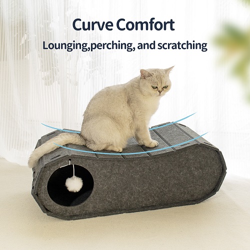   Arc 8-Shaped Felt Cat House Scratching Post