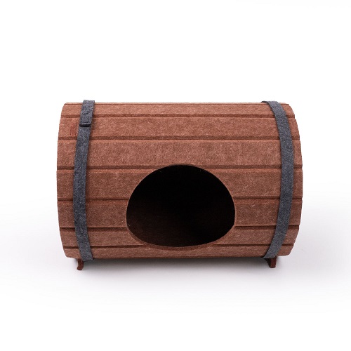 DIY Barrel Design Cat Scratch Post House