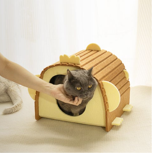 Monkey Shape Cat Felt House 