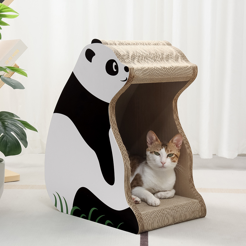 Panda Design Cat House - Eco-Friendly Felt Cat Hideaway