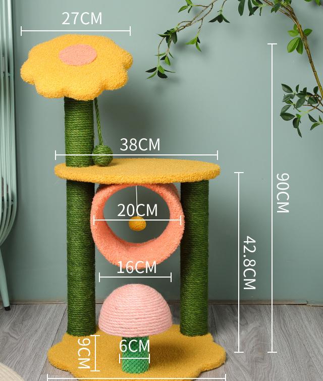 Modern Cat Tree - Multi-Level Cat Tower with Scratching Posts and Cozy Resting Areas for Cats