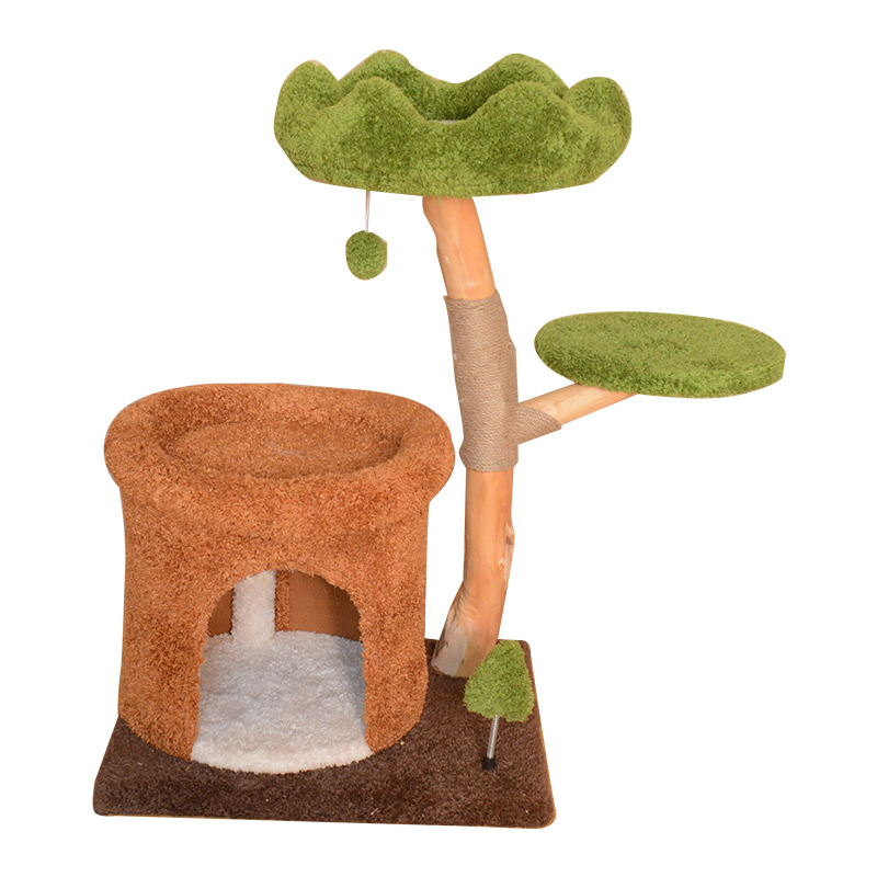 Natural Fruitwood Cat Tree for Wholesale | Premium Pet Furniture for Retailers