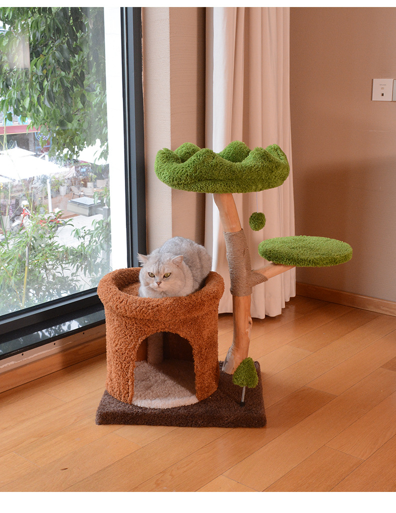 Natural Fruitwood Cat Tree for Wholesale | Premium Pet Furniture for Retailers