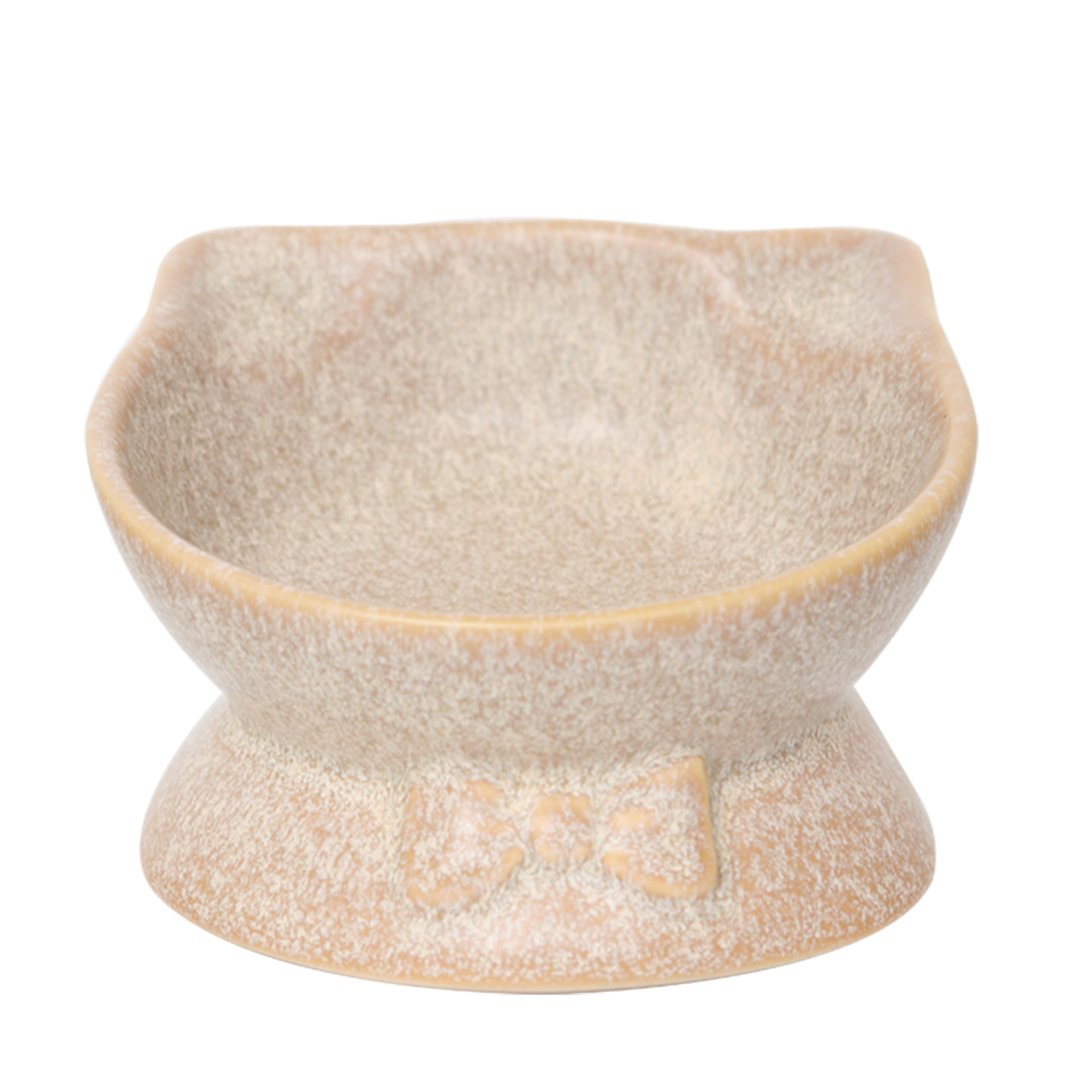 Elevated Tilted Ceramic Cat Bowl - Ergonomic Feeding Solution for Medium and Small Cats